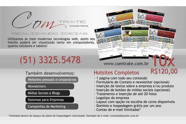 Flyer Hotsite da Comtrate